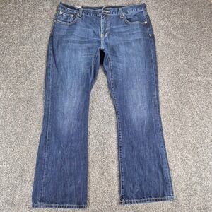 Stetson Jeans Mens 38x32 Blue 1014 Rocker Bootcut Western Denim